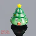 Christmas tree squishy slow rising toy with colorful dots and star topper, 9x7.5cm - Christmas Tree