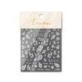White 5D embossed rose nail art stickers with elegant floral and script designs - White Rose (to2054)