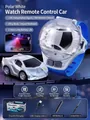 Polar White Alloy Watch Remote Control Car with 2.4G Signal and LED Lights - 2.4G/Alloy/Cool Taillight / Polar White