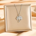 Collana hip hop con ciondolo a elefante e zirconi incastonati su catena argento - Elefante Fortunato Argento / Argento