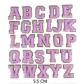 5.5cm Purple Chenille Alphabet Set 26pcs