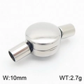Silberner 2,5mm Magnetverschluss für Schmuck mit 10mm Breite und 2,7g Gewicht - Silber Zylindrischer Stil (KLJ8761-Z)