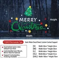 Christmas Santa Claus window static cling sticker size chart for festive glass decor - Green Christmas Tree (P-SD459) / Oversized