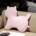Rosa Katzen-Plüschkissen aus weichem Stoff auf beigem Sofa, niedliche Cartoon-Stofftier-Deko - 50*45cm / Rosa Katze