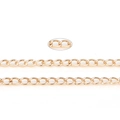 Catena a maglie dorata in metallo per la creazione di collane e orecchini fai da te - 4x3mm (5 Metri/Rotolo) / Oro