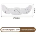 Metallic silver freckle face stickers with stars and crown patterns, model QT-0092 - Silver Stamping Freckle Face Patch(QT-0092)