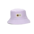 Women's sun protection bucket hat in light purple with vintage square patch - Light Purple