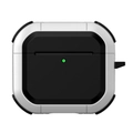 Coque robuste pour AirPods noir et blanc avec coins renforcés et crochet de fixation - Blanc / AirPods Pro/Pro2