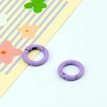 Two purple 23mm round metal spring gate rings for DIY bags and keychains - Purple (Outer Diameter 20mm)
