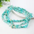 Strand of irregular light blue amazonite gemstone beads for DIY jewelry making - Amazonite (Circumference Approx. 80cm)