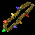 Kleurrijke kerstlampjes ketting met gouden klatergoud voor feestelijke kerstversieringen - Geel