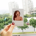 White earring display cards with brown floral design and elegant English slogan - Style KP119 (Necklace & Earring) / 100 Pcs/Pack
