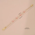 Elegant gold-tone tennis bracelet featuring pink square and white round zircons - Four Pink Zirconia Style