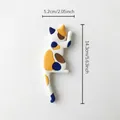 Calico cat magnetic refrigerator hook in tricolor pattern for hanging small items - M6-Multicolor Dot Cat