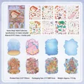 Magic theme DIY scrapbook stickers set with 12 large PET sheets in blue packaging - Wizarding World Collection