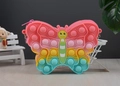 Rainbow butterfly silicone pop fidget backpack for kids and small coin storage purse - Colorful Butterfly