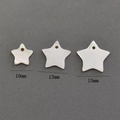 Three sizes of star-shaped mother of pearl shell charms: 10mm, 13mm, and 15mm for DIY crafts - 10MM Star (Small)