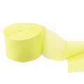 Single roll of 4.5cm yellow crepe paper streamer for party and backdrop decorations - Light Yellow