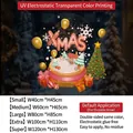 Christmas tree window sticker size chart showing various dimensions for XMAS glass decor - 40x45cm / Colorful
