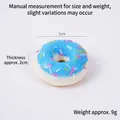 Artificial blue donut toy model with colorful sprinkles and 5cm size dimensions - Refrigerator Magnet Style / Blue