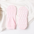 Pink anti-slip baby trampoline socks with white grippy dots on the sole for indoor safety - Adult Size (EU 35-42) / Light Pink