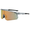 Radsport-Sonnenbrille mit orange verspiegelten Gläsern und rauchgrauem Rahmen - Transparenter Grauer Rahmen Orange Linse