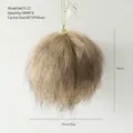 Palla di Natale marrone pelosa con gancio dorato e diametro di 10cm per decorazioni - 10cm Palla di Pelliccia Marrone
