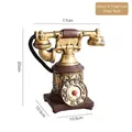 Modelo de teléfono retro en resina color bronce con dimensiones de 17x10,5x20 cm deco - Estilo Europeo Rojo Dorado (E12-15003B)