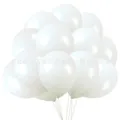 Cluster of 20Pcs 10-inch thickened matte white latex balloons for party decoration - White