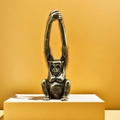 Statuetta scimmia gibbone in ottone vintage portachiavi per arredamento e regali - Scimmia Gibbone