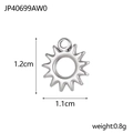 Silver sun pendant dimensions 1.2cm by 1.1cm and weight 0.8g for jewelry making - Silver Small Sun Pendant (JP40699AW0)