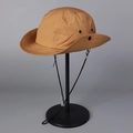 Quick-dry khaki outdoor sun hat with wide brim and adjustable drawstring for hiking - M(56-58cm) / Orange