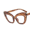 Occhiali anti luce blu cat eye con montatura vintage in ambra screziata ed elegante - Ambra Venata