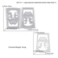 Dimensioni dettagliate dello stampo in silicone a coniglio pasquale per candele - Stampo per Piastra Laterale di Pasqua 1