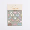 3D embossed nail art stickers featuring colorful cartoon bears and bows on MS-47 sheet - 3D Relief Macaron Bear Style (MS47)