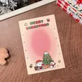 Pink Christmas puppy gift card with Merry Christmas text and 9.5x14cm size dimension - Style 8 Christmas Gift Backing Card