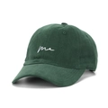 Classic dark green cotton baseball cap featuring a white embroidered me logo on front - Dark Green