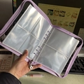 Light purple portable anti-oxidation jewelry organizer binder with floral zipper pull - Purple Binder + 20 Inner Pages