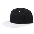 Classic black and white two-tone hip hop baseball cap with a flat brim and 6-panel crown - Black & White