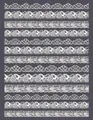 Stickers à ongles 5D autocollants en dentelle blanche avec motifs floraux et vagues - Bande de Dentelle Blanche (tomoni 273)