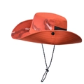 Outdoor camouflage boonie hat in orange with wide brim and adjustable chin strap - Camouflage Orange Red
