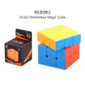 Standaard 3x3 speedcube stickerloos met professionele retail verpakkingsdoos - B168-1 Effen Kleur (Kleurendoos)