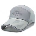 Graue Mesh-Baseballkappe mit MOM K EKEND Stickerei und reflektierender Paspel - Verstellbar / Grau