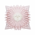 3D pink decorative flower pillow cover with layered petals for modern sofa decor - Upgraded Pink Square Flower Pillowcase (Cover Only) / 18x18 Inch
