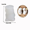 Silicone rabbit mold for Easter plaster crafts with dimensions 7.1cm height and 5.8cm width - Looking Up Rabbit