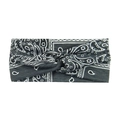 Elastisches breites Yoga-Stirnband in Dunkelgrau mit klassischem Paisley-Muster - Paisley Dunkelgrau