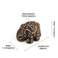 Perle d'éléphant rétro en laiton pour bijoux, dimensions 2,2cm de long et 1,7cm de haut - Éléphant