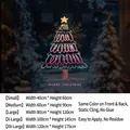 Chalk-style Christmas tree static window sticker in various sizes for festive glass decor - Small [40*60CM]
