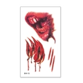 Halloween bloody scar tattoo stickers with mouth and claw marks on style BW-15 - 60*105mm / Lip Scar and Golden Claw Marks Style(BW-15)