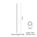 Clear straight glass straw variant with 20cm length and 8mm diameter specifications - Straight / Clear